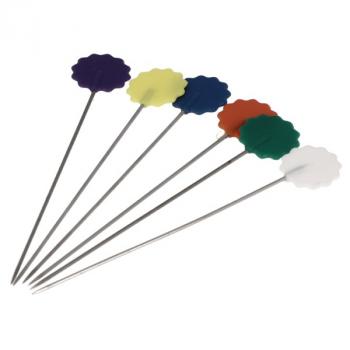 FLOWER HEAD PINS 50mm (2") - 0,60 mm (Inhalt 50 Stück)